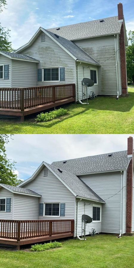 algae removal house home pressure washing
