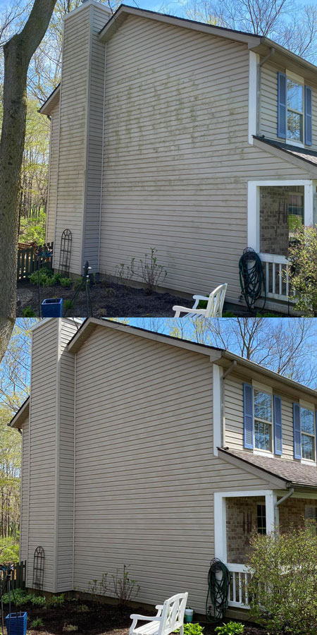 algae removal house home pressure washing