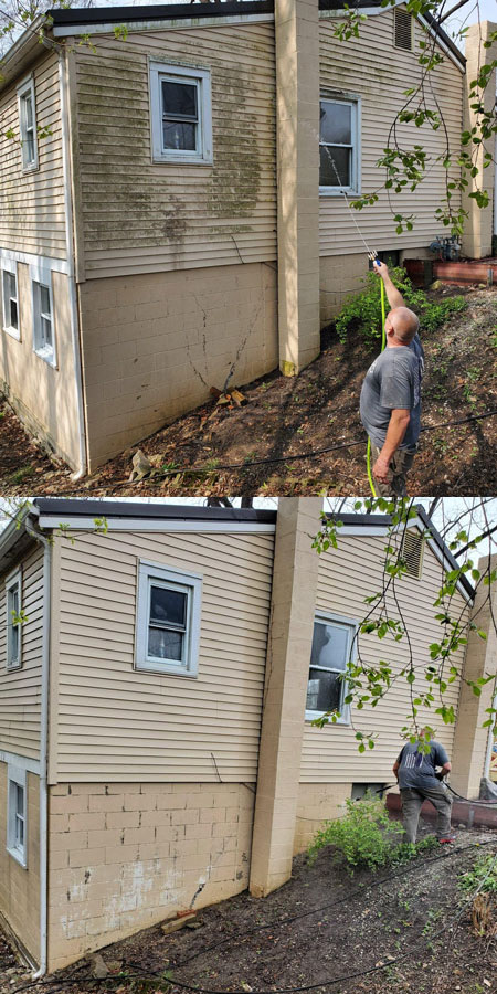 algae removal house home pressure washing