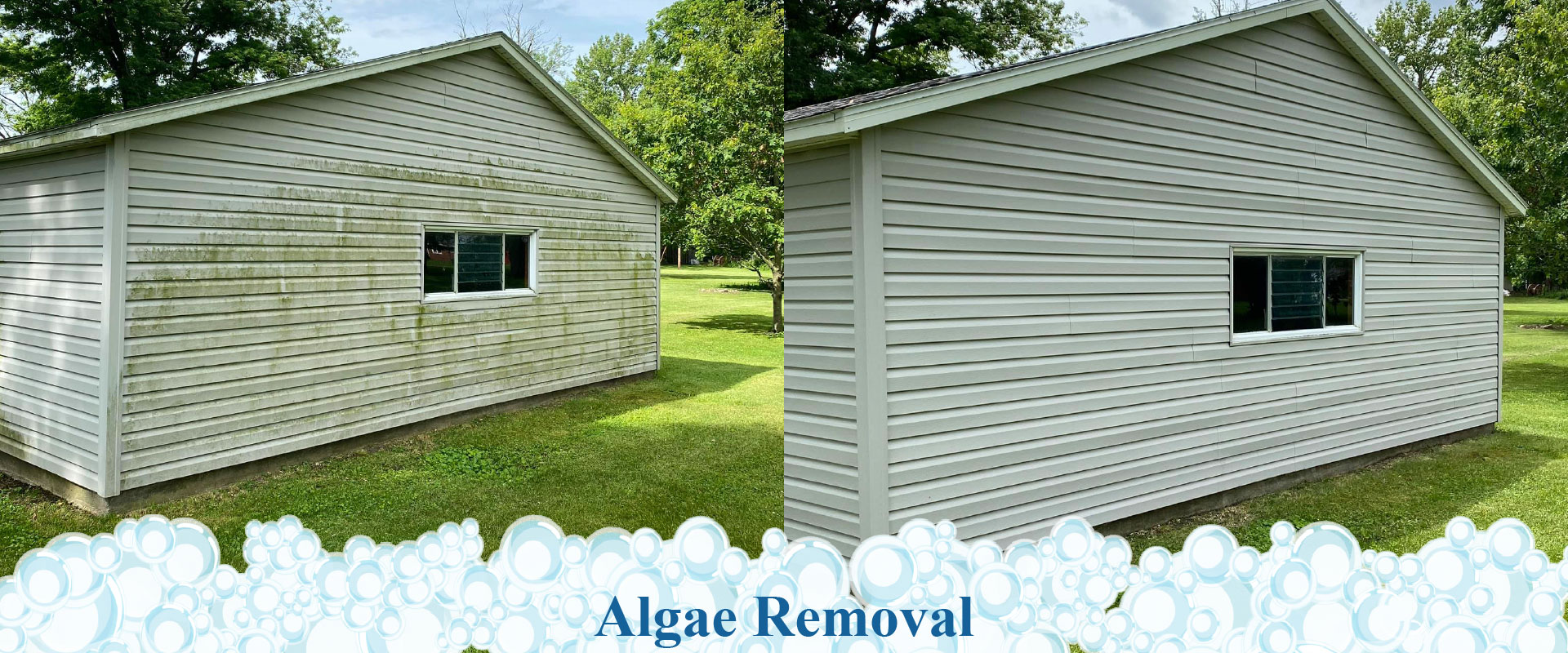 residential house commercial algae removal pressure washing
