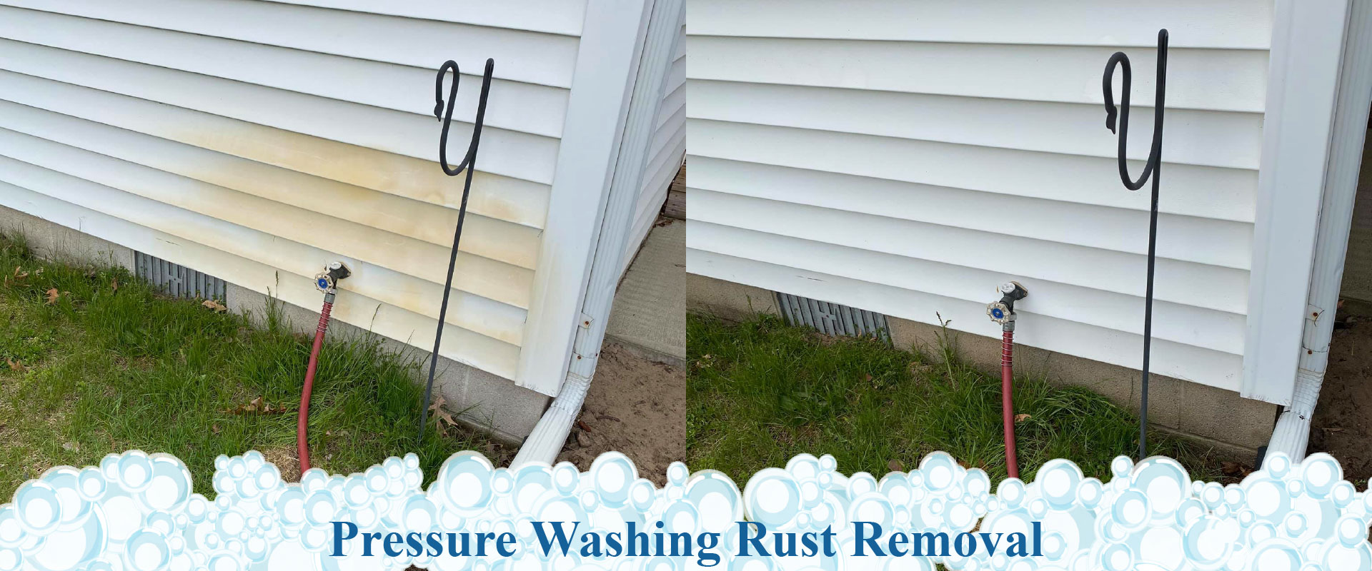 pressure washing rust removal home siding